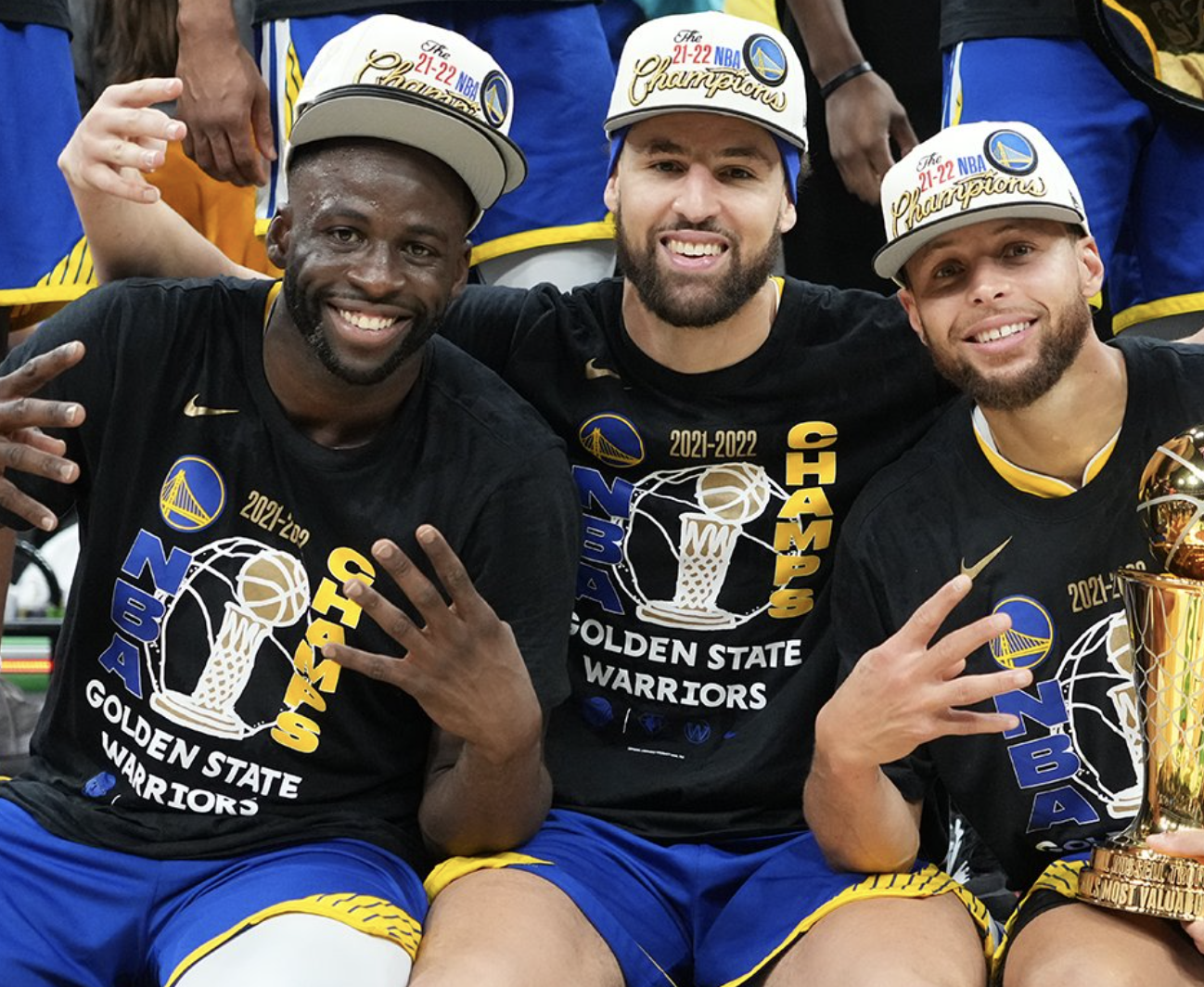 Steph Curry, Draymond Green, Klay Thompson